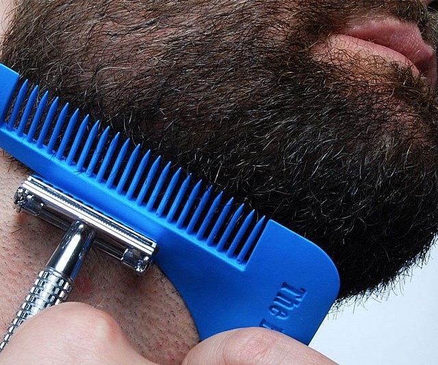 Kaiercat® Stainless Steel Beard Shaping Tool and Scissors Kit for Beard